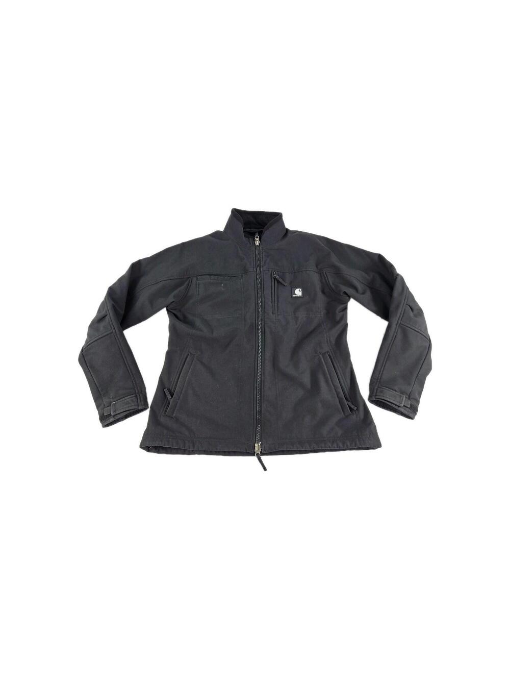 Carhartt Womens Black Full Zip Jacket Size M Softshell Rugged Flex Peak Fleece